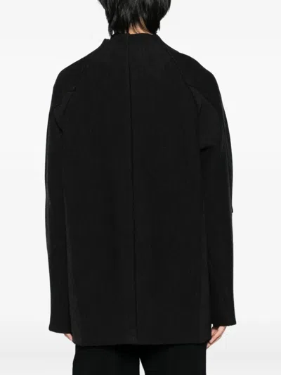 Devoa Button-front Jacket In Black