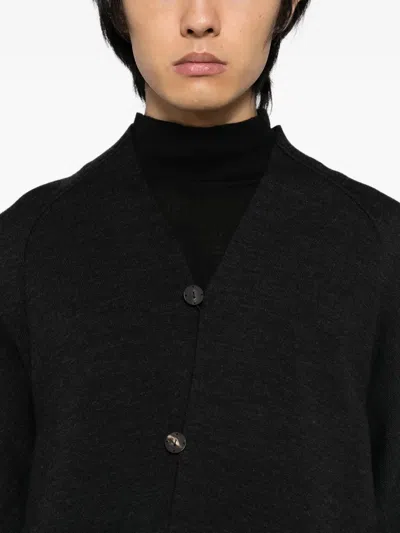 Devoa Button-front Jacket In Black