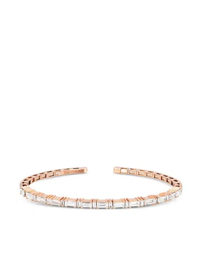 Suzanne Kalan 18k Rose Gold Diamond Bangle In Gold