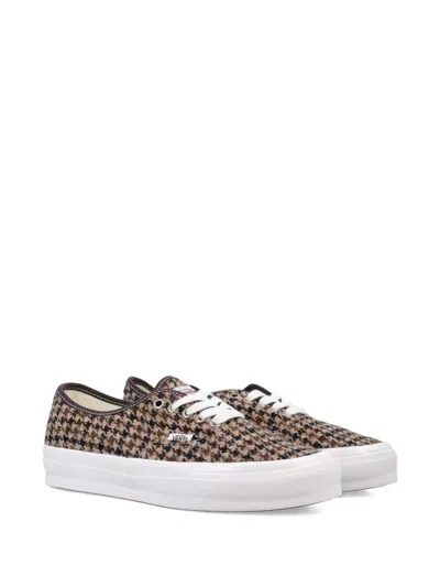 Vans Lx Authentic 44 Houndstooth-pattern Sneakers In Brown