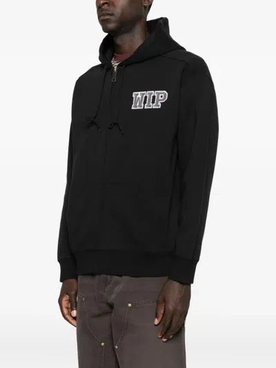 Carhartt Hooded Sweatshirt Featuring Front Pockets In Black