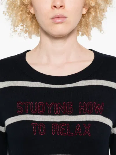 Marc O'polo Stripe-pattern Crew-neck Midi Dress In Multi