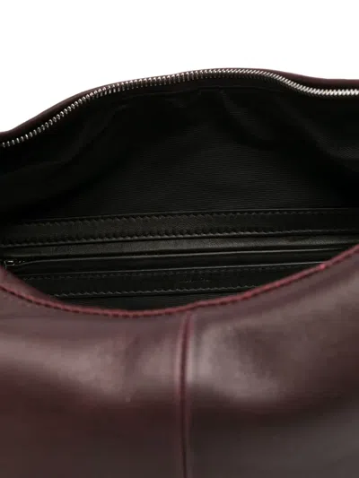 Maeden Medium Twisted Handle Leather Shoulder Bag In Brown