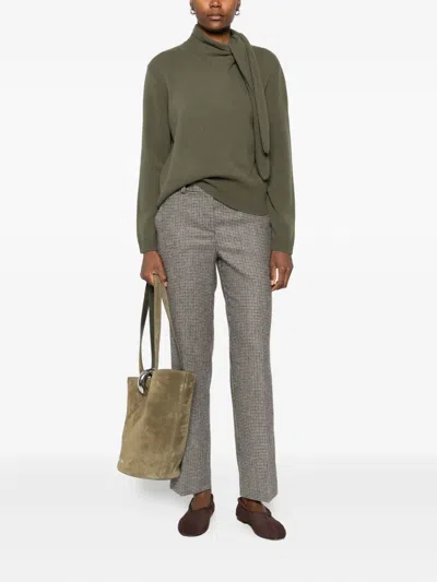 P.a.r.o.s.h Houndstooth Trousers In Brown