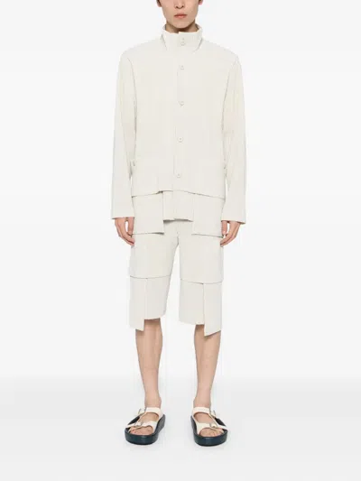 Issey Miyake Multi-pocket Jacket In Neutral