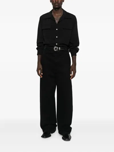 Second / Layer Double-pocket Shirt In Black