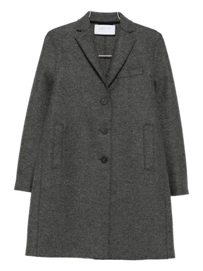 Harris Wharf London Tailored Mid-length Grey Wool Coat In Gray