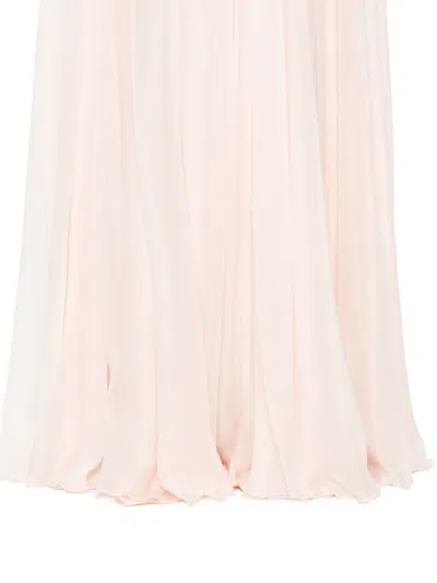 Dina Melwani Sequin-embellished Pleated Jumpsuit In Pink