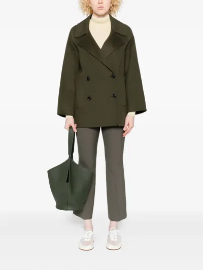 Arma Double-breasted Notched Blazer In Brown