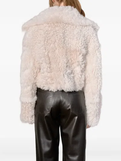 Bigardini Shearling Button-fastening Jacket In Neutral