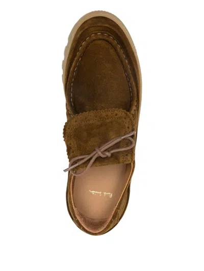 Paul Smith Womens Shoe "monda" Olive Suede In Green