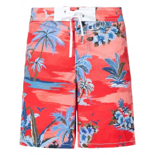 Dsquared2 Palm Print Swim Shorts In Red | ModeSens
