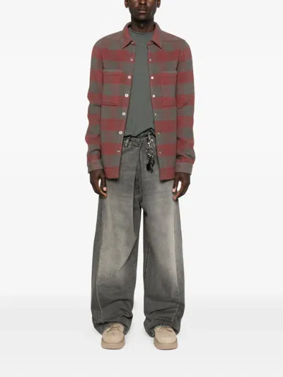 Rick Owens Checked Wool Jacket In Multi