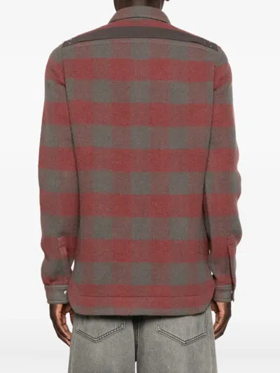 Rick Owens Checked Wool Jacket In Multi