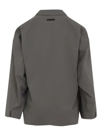 Fear Of God Casual Jacket With Notched Lapel And Soft Texture In Gray