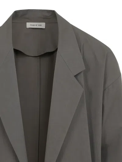 Fear Of God Casual Jacket With Notched Lapel And Soft Texture In Gray