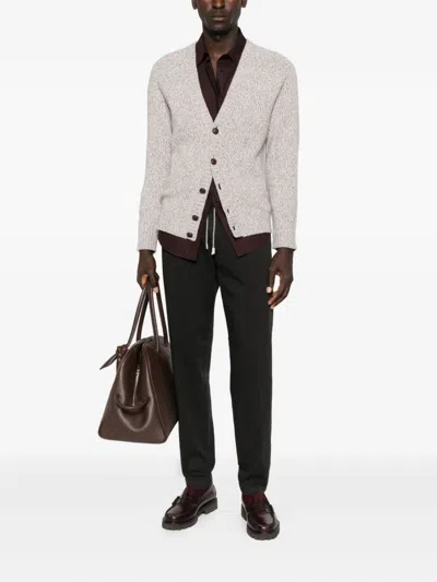 Eleventy Trousers With Drawstring Waist And Belt Loops In Black