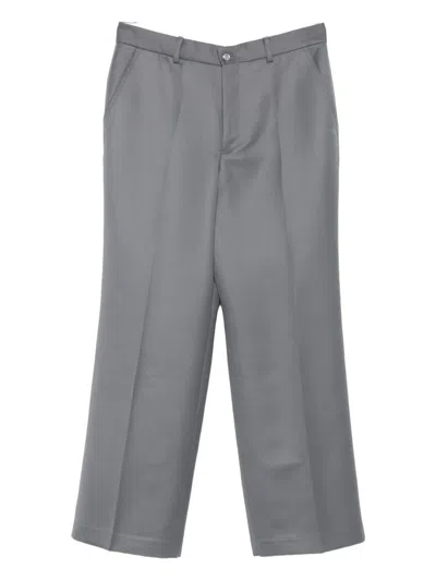 Second / Layer Pleated Wool Trousers In Gray