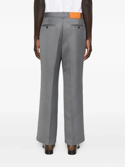 Second / Layer Pleated Wool Trousers In Gray