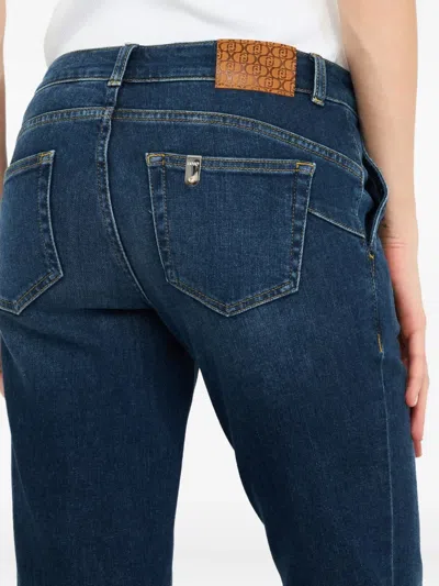 Liu •jo Logo-patch Bootcut Jeans In Blue