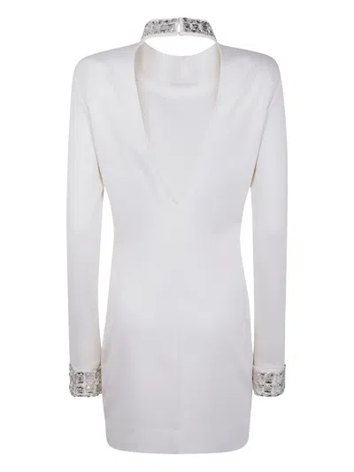 晶饰企领迷你连衣裙
