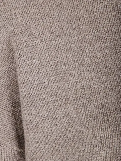 Lisa Yang Cashmere Knit Sweater With Contrast Trim And Oversized Fit In Gray