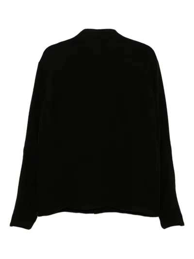 Devoa Camel Cardigan In Black