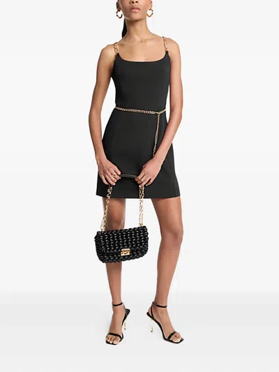 Michael Michael Kors Bustier Minidress With Belt In Black