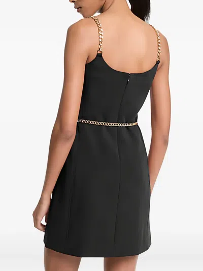 Michael Michael Kors Bustier Minidress With Belt In Black