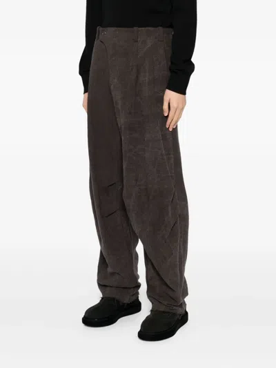 Devoa Cable-knit Trousers In Black