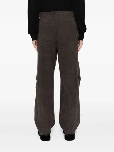Devoa Cable-knit Trousers In Black