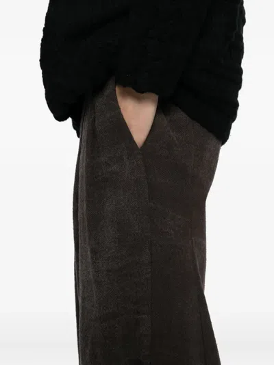 Devoa Cable-knit Trousers In Black