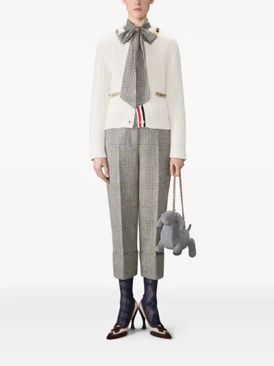 Thom Browne Prince Of Wales Check Shirt Shirt And Blouse Multicolor In Gray