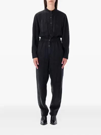 Isabel Marant Étoile Isabel Marant Etoile Marant Étoile Black Buttoned Jumpsuit In Black