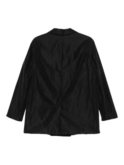Aspesi Button-fastening Raincoat In Black