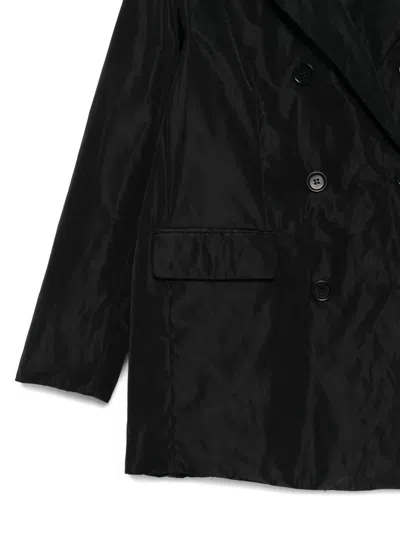 Aspesi Button-fastening Raincoat In Black