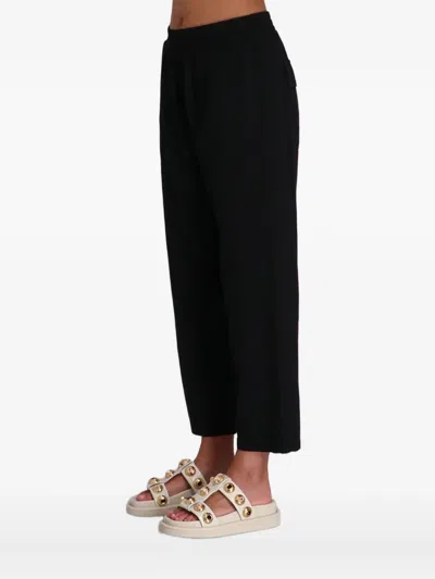 Devotion Elasticated-waistband Cotton Trousers In Gray