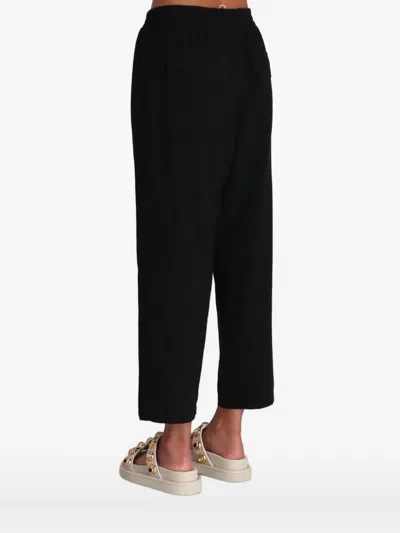 Devotion Elasticated-waistband Cotton Trousers In Gray