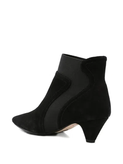 Anna F Pointed-toe Elastic-insert Boots In Blue