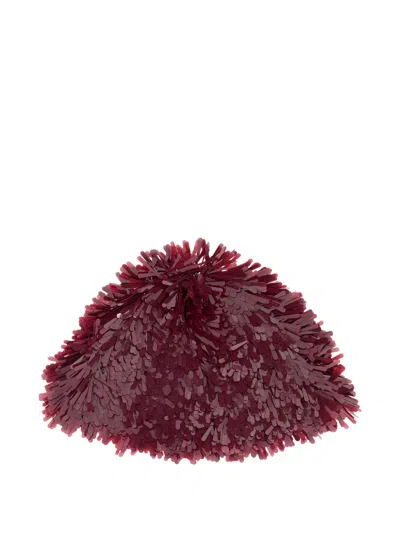 Alanui Bordeaux Polyvinyle Blend Sunset On Manhattan Beanie Hat In Burgundy