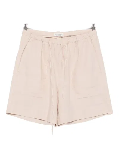 Marc O'polo Drawstring Linen Shorts In Neutral