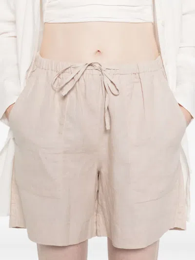 Marc O'polo Drawstring Linen Shorts In Neutral