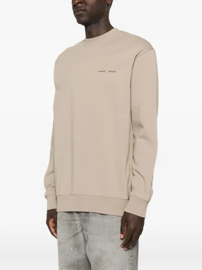 Samsoe & Samsoe Logo Long-sleeved Sweatshirt In Neutral