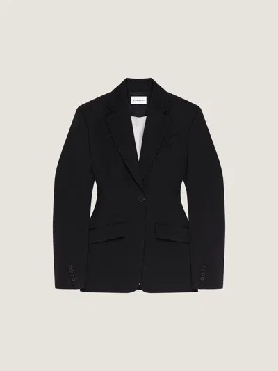 Givenchy Single-breasted Cocoon Jacket In Wool In Black