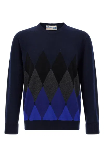 Ballantyne Argyle Pattern Sweater Sweaters And Cardigans Blue In Multi