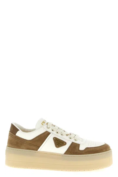 Prada 'downtown Bold' Sneakers In Brown