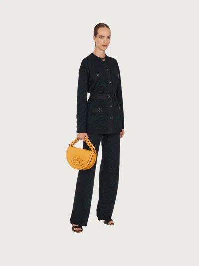 Ferragamo Logo Shoulder Bag In Yellow