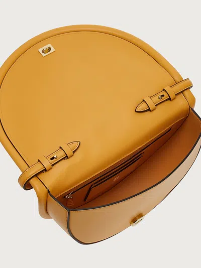 Ferragamo Logo Shoulder Bag In Yellow