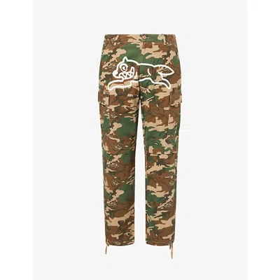Icecream Running Dog Cargo Trousers In Green