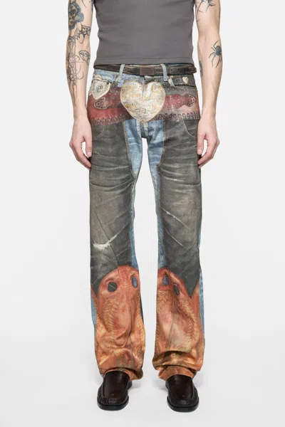 Acne Studios 2010 Printed Straight-leg Jeans In Multi